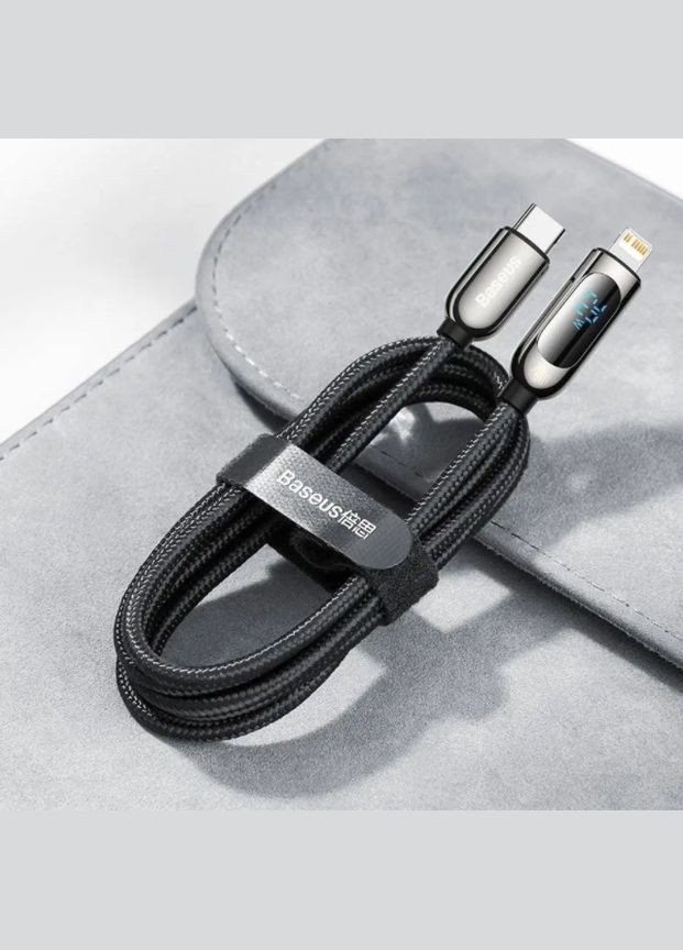 Кабель Display Fast Charging Data Cable TypeC to IP 20W 1m Black Baseus (297454716)