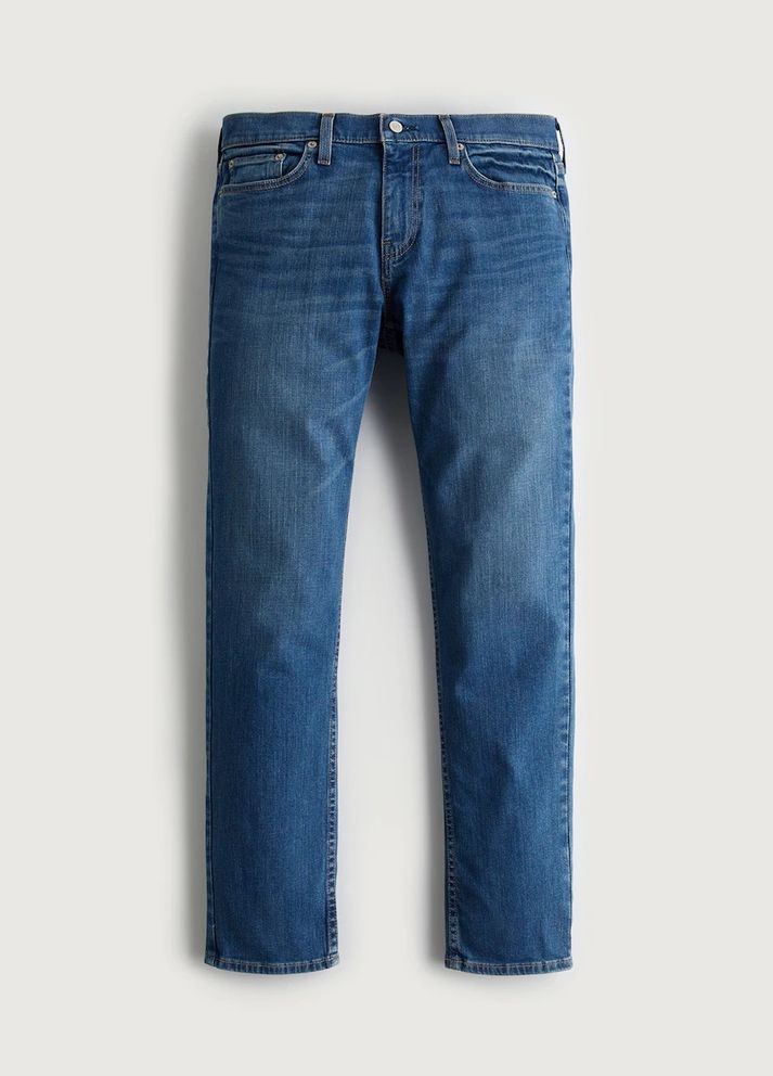 Синие демисезонные джинсы slim straight hc9329m Hollister