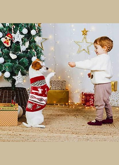 В'язаний акриловий светр для котів Pet Style "Червоний олень" 2XL No Brand - (323232390)