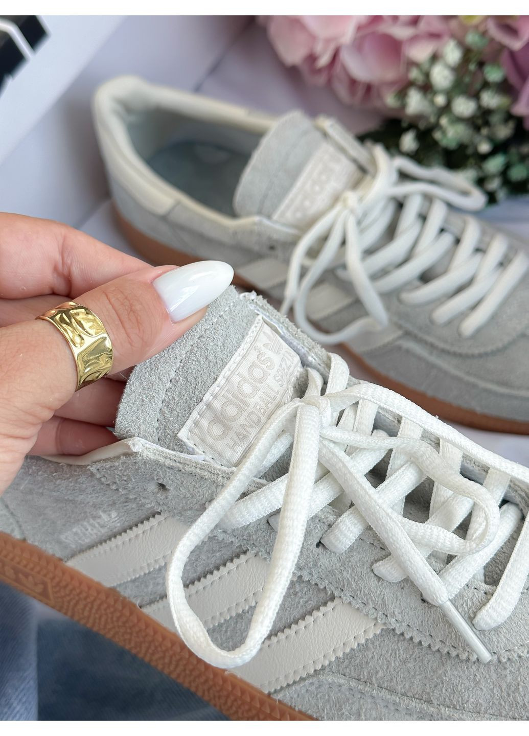 Сірі Осінні кросівки чоловічі і жіночі adidas spezial grey white gum | адідас спешел сірі No Brand