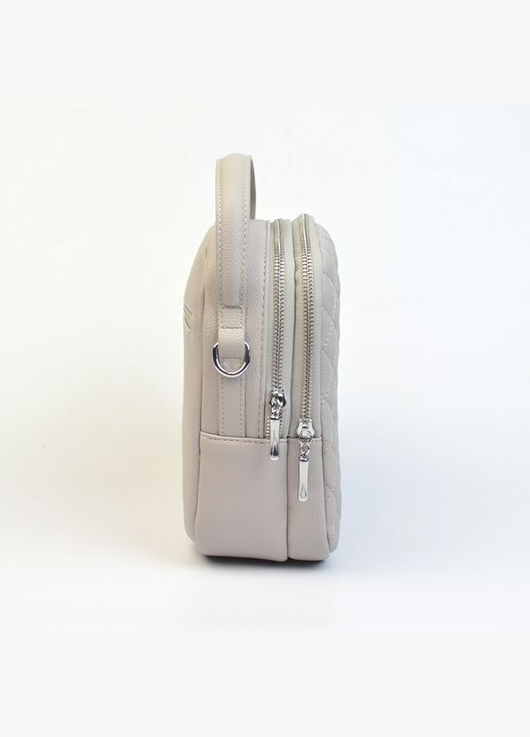 Сіра маленька жіноча вертикальна стьобана міні сумка крос боді для телефону Alex&Mia (338182408)