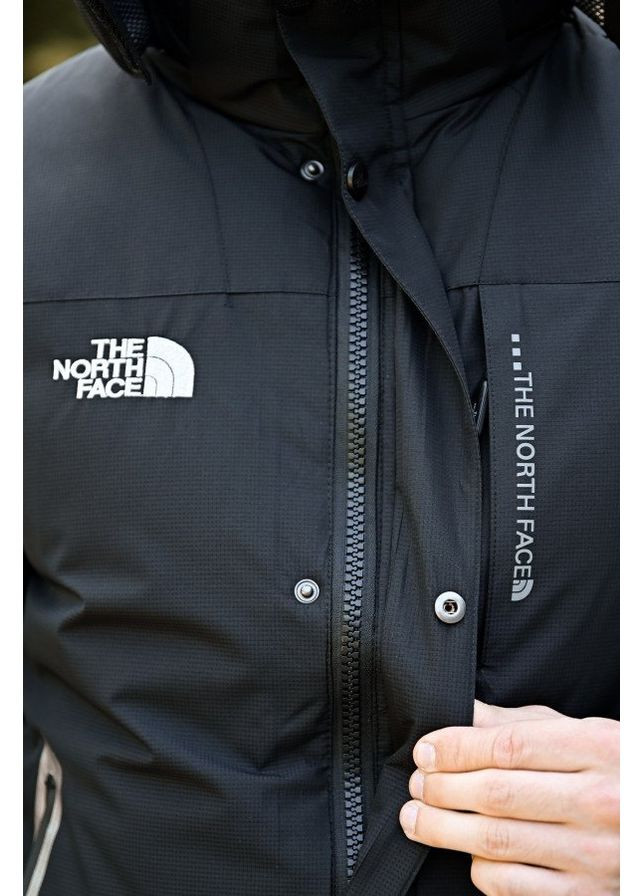 Чорна зимня чоловіча куртка the north face black з підкладкою omni-heat No Brand