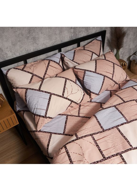 Комплект постельного белья Бязь Gold Люкс Двуспальные 175х210 наволочки 4х70х70 (MS-820009039) Moon&Star Cozy Puzzle (356116155)