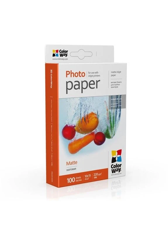 Фотопапiр матовий 220г/м2 10x15см 100 арк. (PM2201004R) Colorway (402008161)