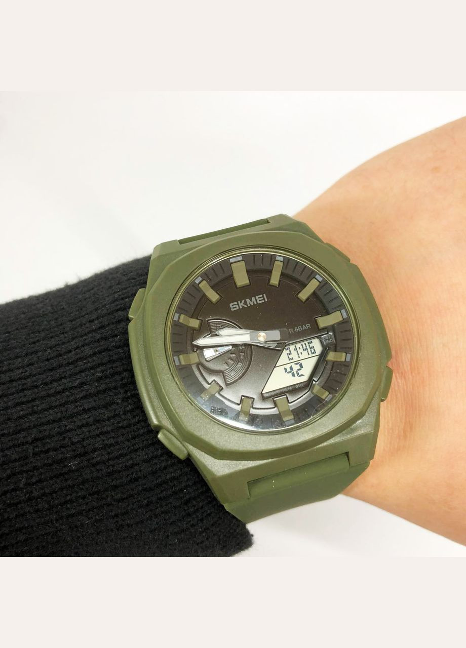 Часы наручные мужские SKMEI 2091AGWT, армейские часы противоударные, военные тактические часы No Brand (359474613)