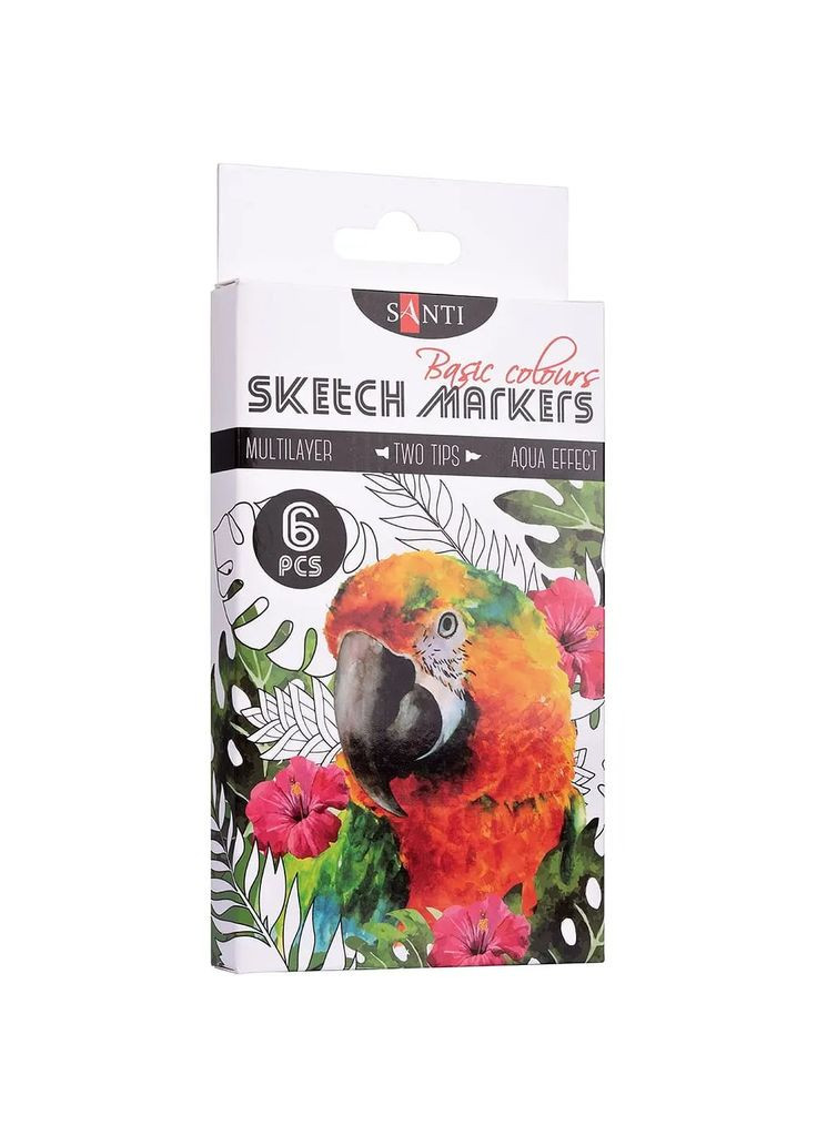 Набір маркерів Sketch Basic Colours, 6 шт. () Santi 390546 (328447667)