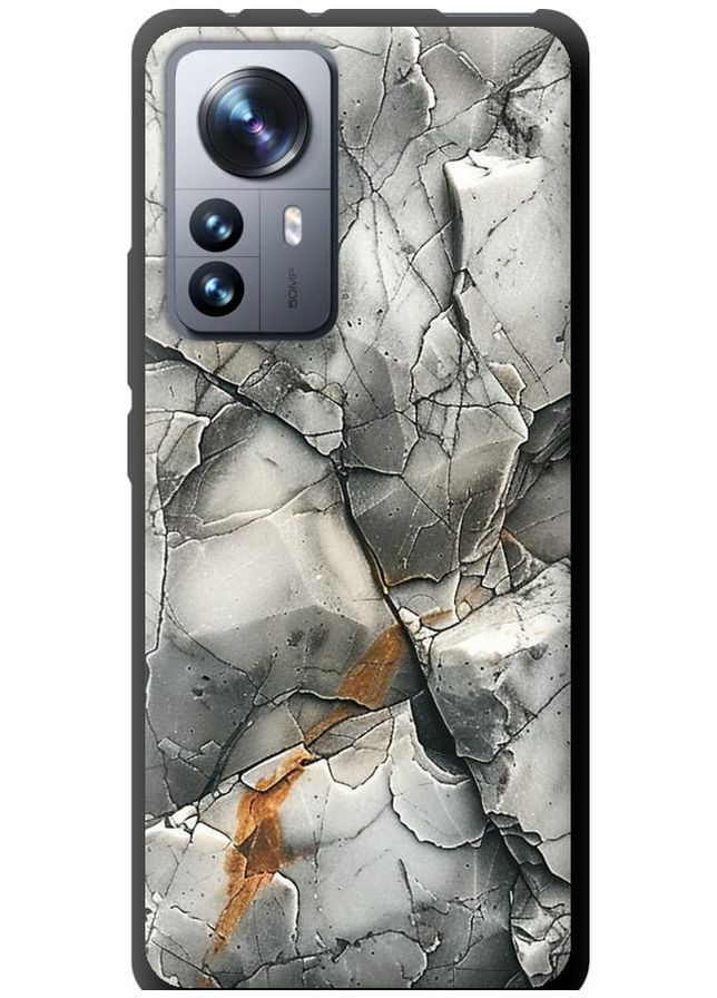 TPU черный чехол 'Серый мрамор' для Endorphone Xiaomi 12 Pro (285111357)