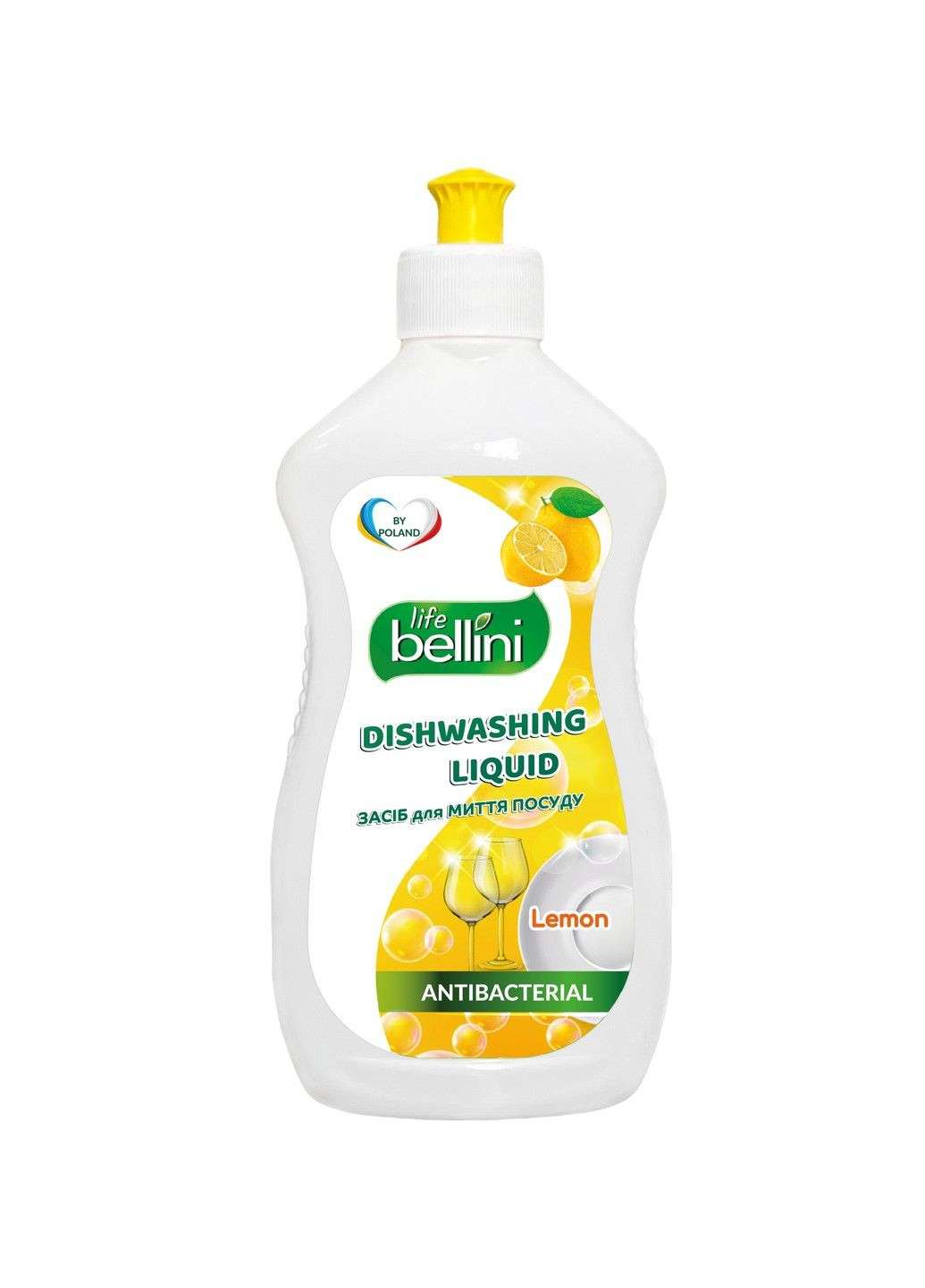 Средство для мытья посуды с ароматом лимону 500 мл Bellini Life (282751309)