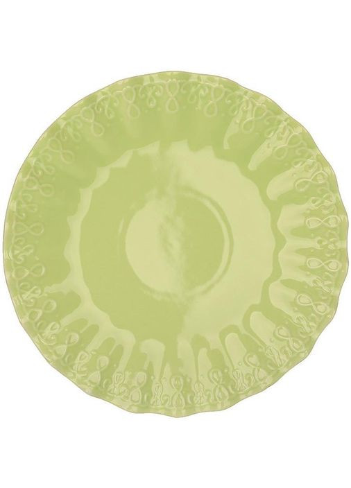 Тарілки керамічні Chalkida Ø20см, набір 6 круглих тарілок, зелені BonaDi (330020067)