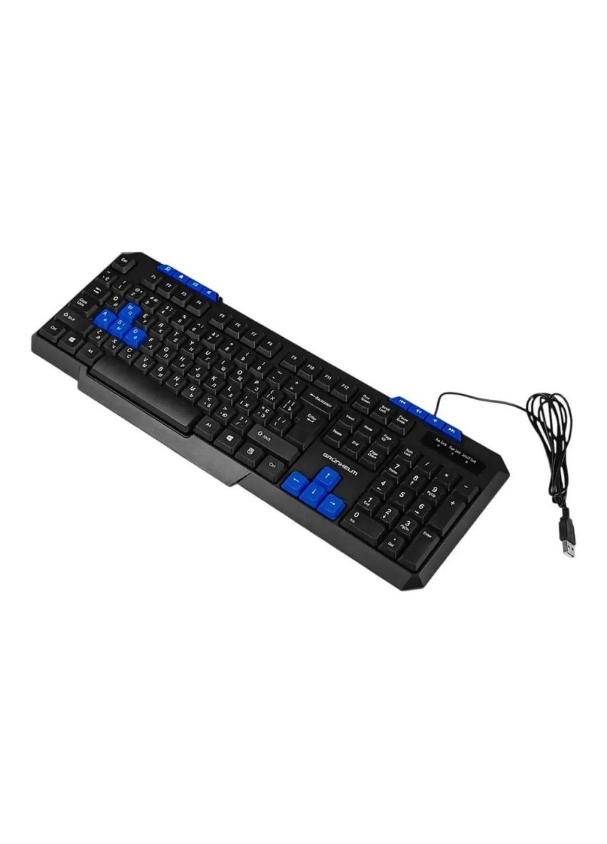Клавіатура комп'ютерна провідна KB-606WD 1.5 м чорна Grunhelm (366422691)