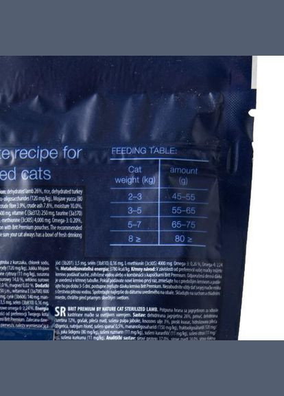 Сухий корм Cat by Nature Sterilized Lamb для стерилізованих котів, з ягням, 300 г (*) Brit Premium (323219619)