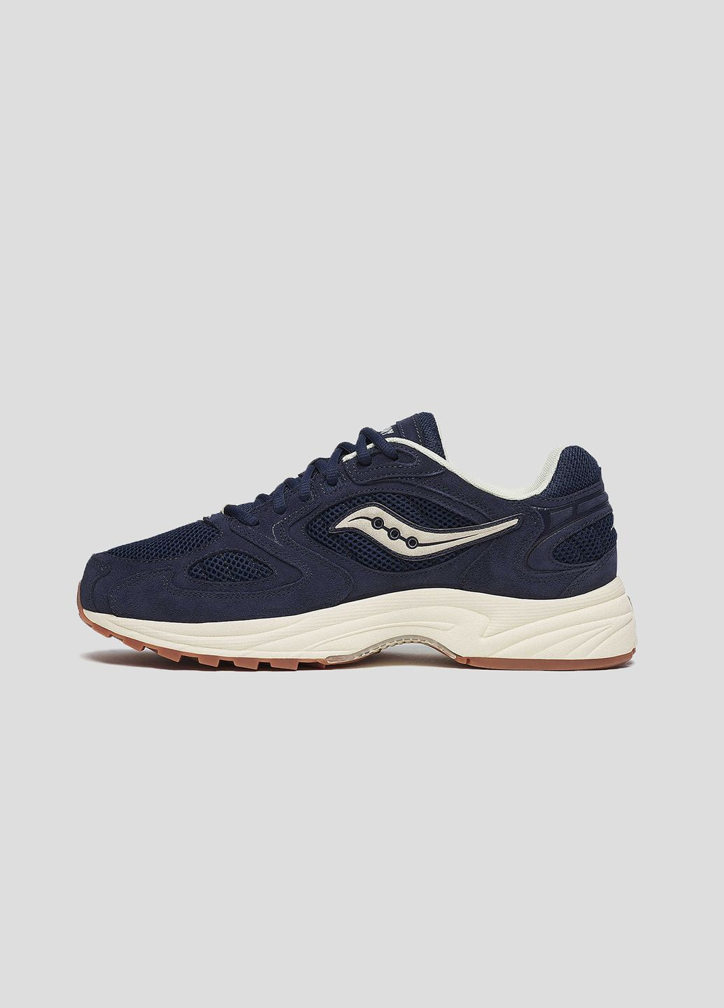 Темно-синие всесезонные темно-синие кроссовки из замши и текстиля grid jazz 9 Saucony