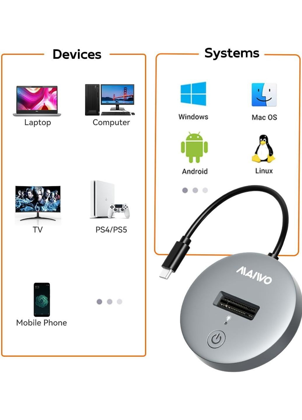 Док станція для SSD M.2 NVMe/SATA Type-C K1698P2 сірий Maiwo (371918477)