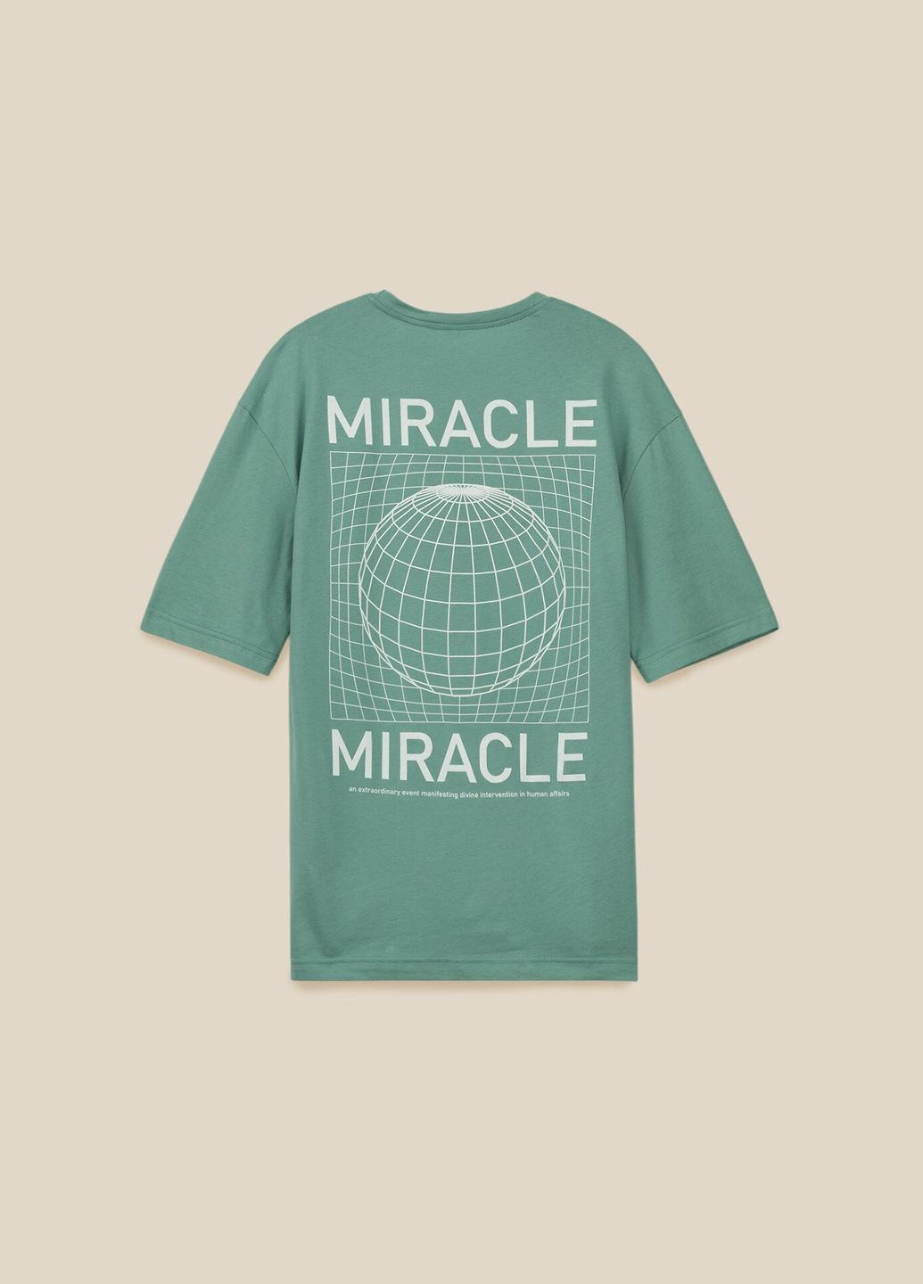 Зеленая футболка с принтом мужская p-mb02350 зеленый shop (2000999233616) LAWA