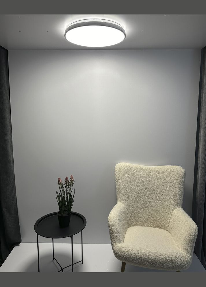 Потолочный светильник 10980 Agnes Round Led Pro 1x32W 4000K 3000Lm IP44 Белый (10980) Nowodvorski (318524485)