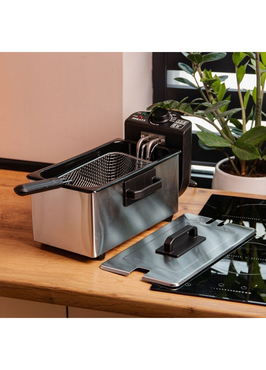 Фритюрница профессиональная WJ800 на 3.5 литра, 2000 Вт, 2000 Вт. Sokany (360456966)