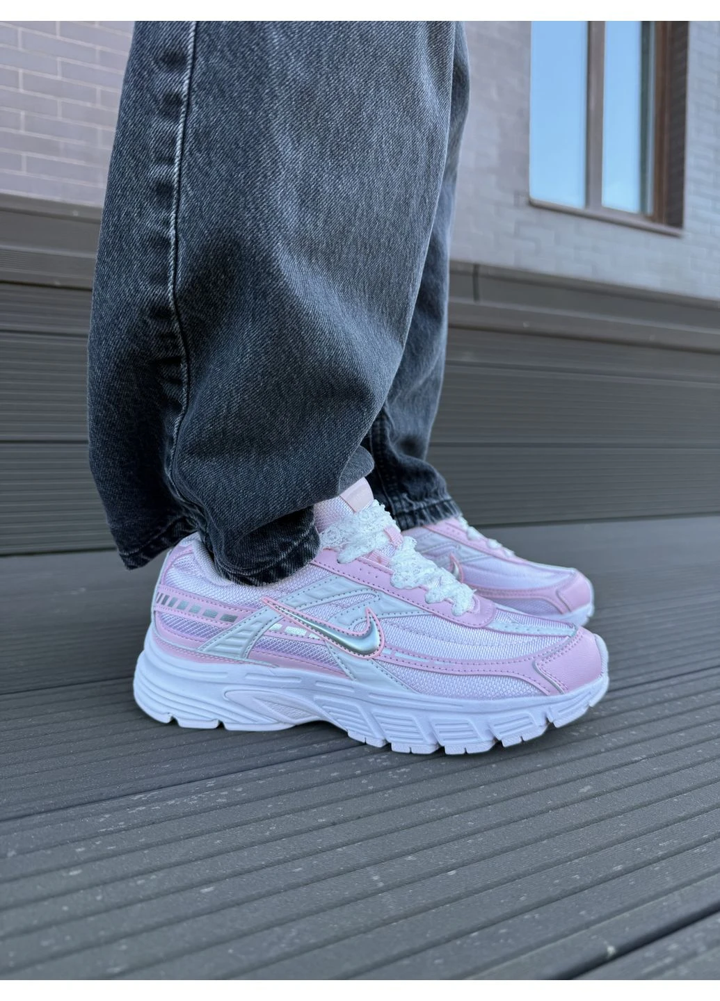 Білі літні кросівки nike initiator white pink найк інітіатор No Brand