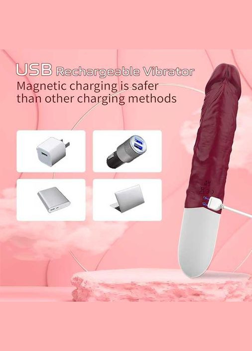 Реалістичний вібратор Lover 12 режимів бордовий Satisfyer (322184448)