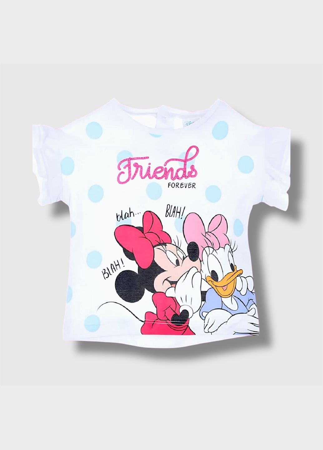 Белая летняя футболка minnie mouse (минни маус) ue00661 Disney Футболка