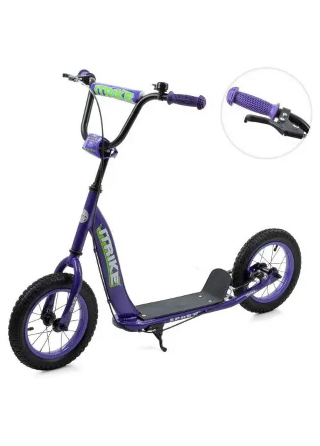 Дитячий самокат з надувними колесами 12 дн SR 2-043-1-V Фіолетовий iTrike (317045136)