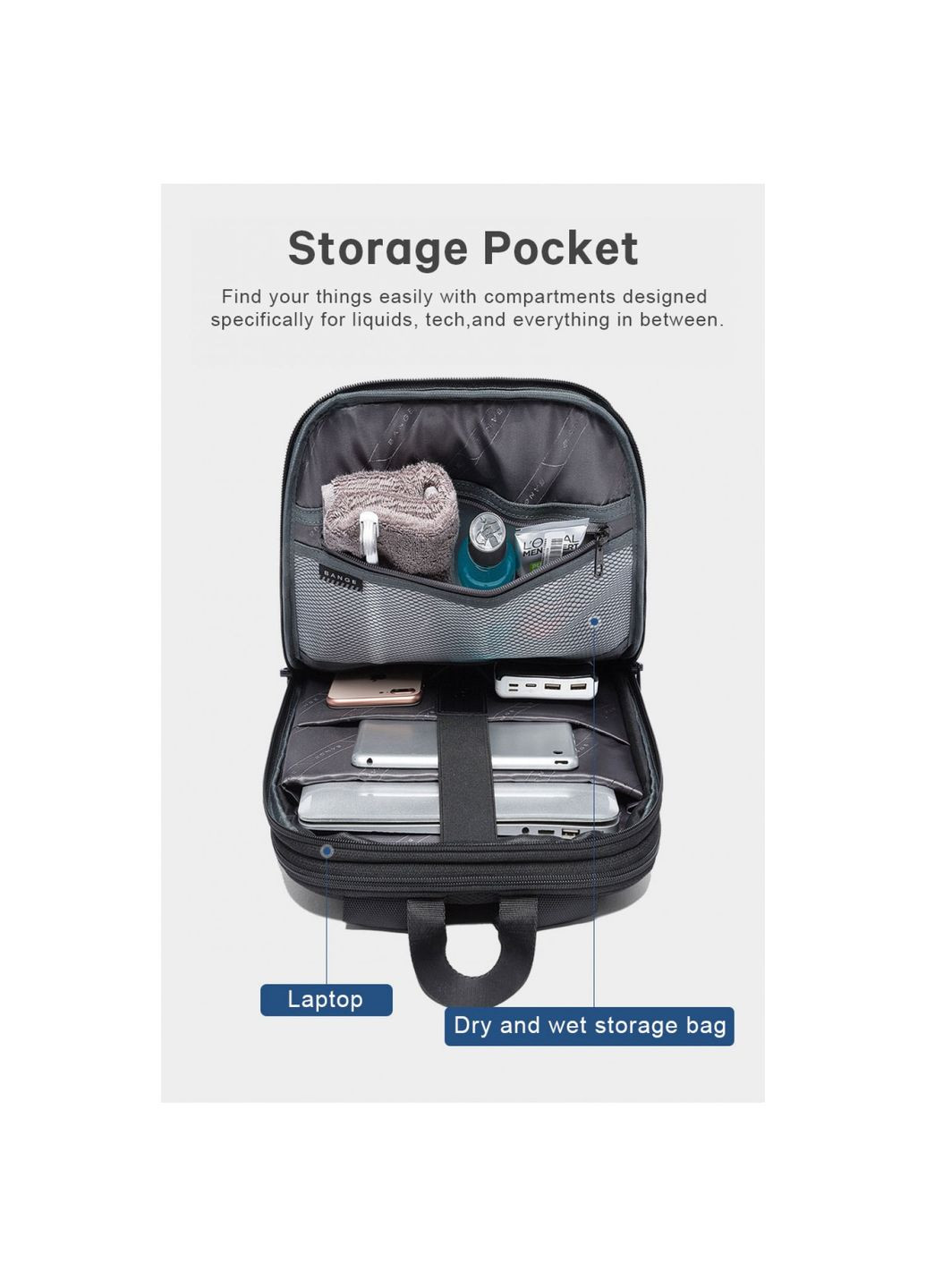 Рюкзак () 17.3'' Bange BGS77115 Plus Black (366288917)