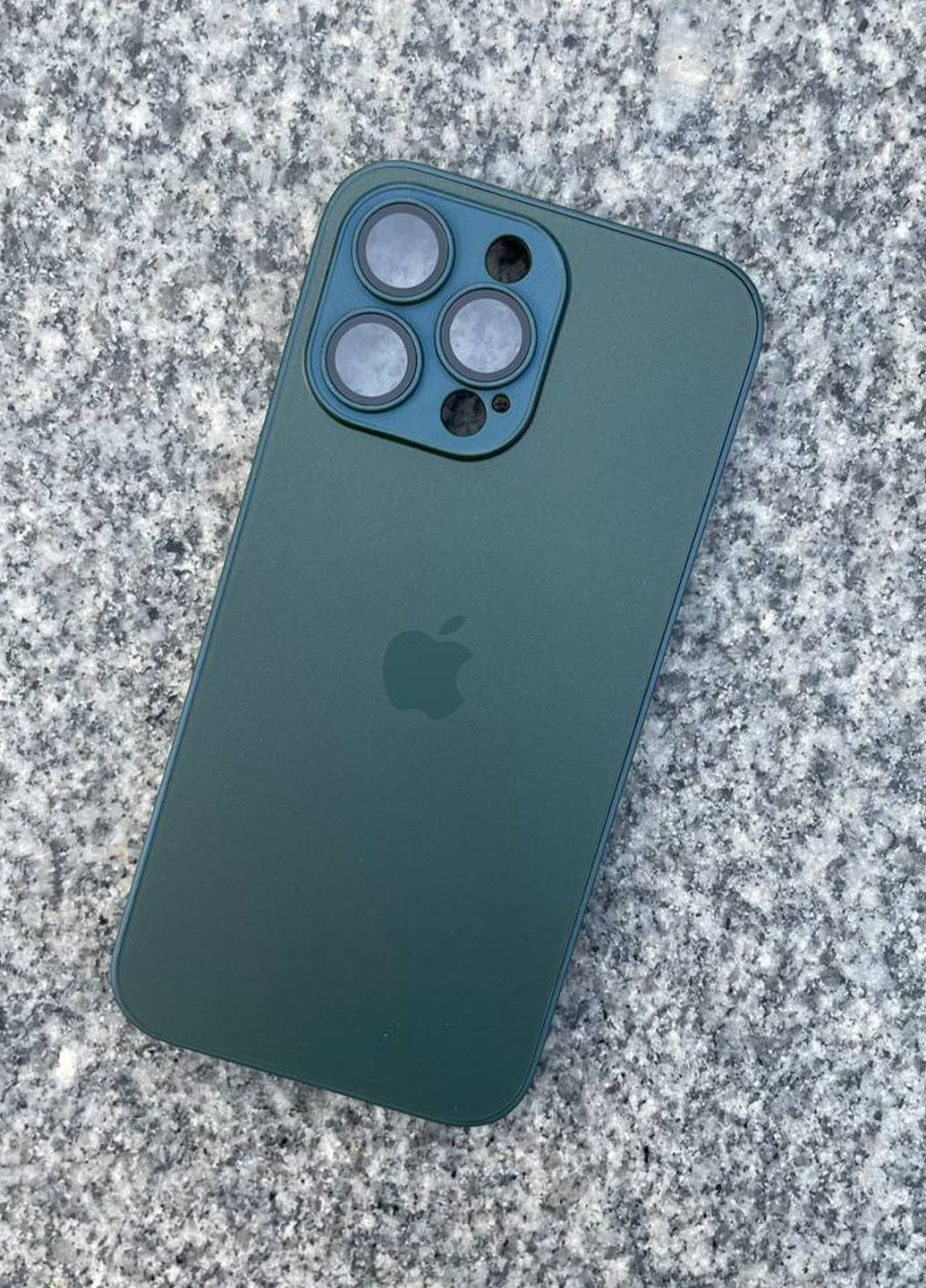 Чохол скляний для iPhone 15 Pro Max зелений Green No Brand (282676343)