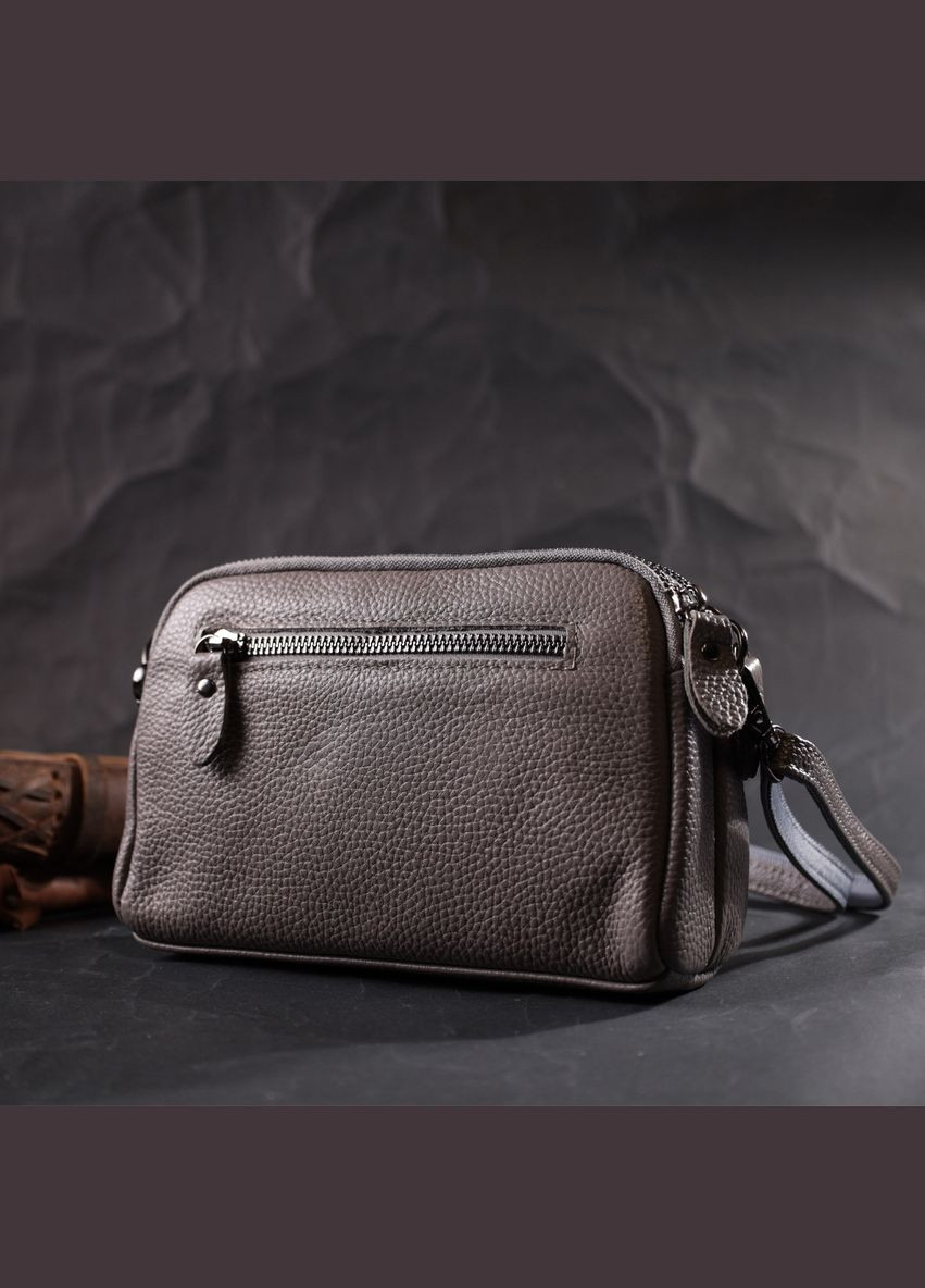 Сумка через плече жіноча на два відділення шкіряна 22278 Vintage (302008996)