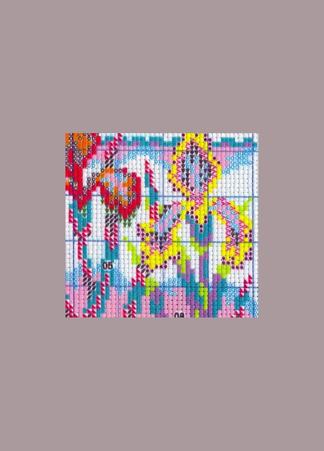 Набір для вишивання за нанесеною на канву схемою "Gorgeous iris". AIDA 14CT printed 20*14 см Joy Sunday (313613197)