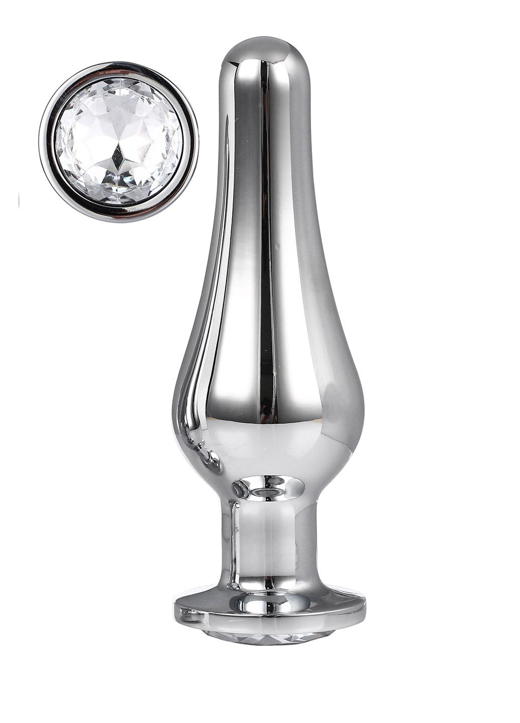 DT21825 анальна пробка конічної форми GLEAMING LOVE SILVER PLEASURE PLUG L Dream Toys (332053030)