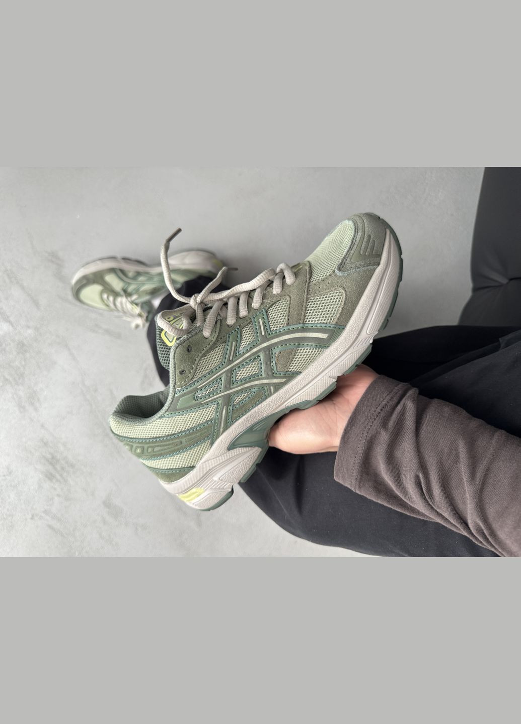 Зелені Осінні кросівки чоловічі asics gel-1130 green | асікс гель-1130 зелені No Brand