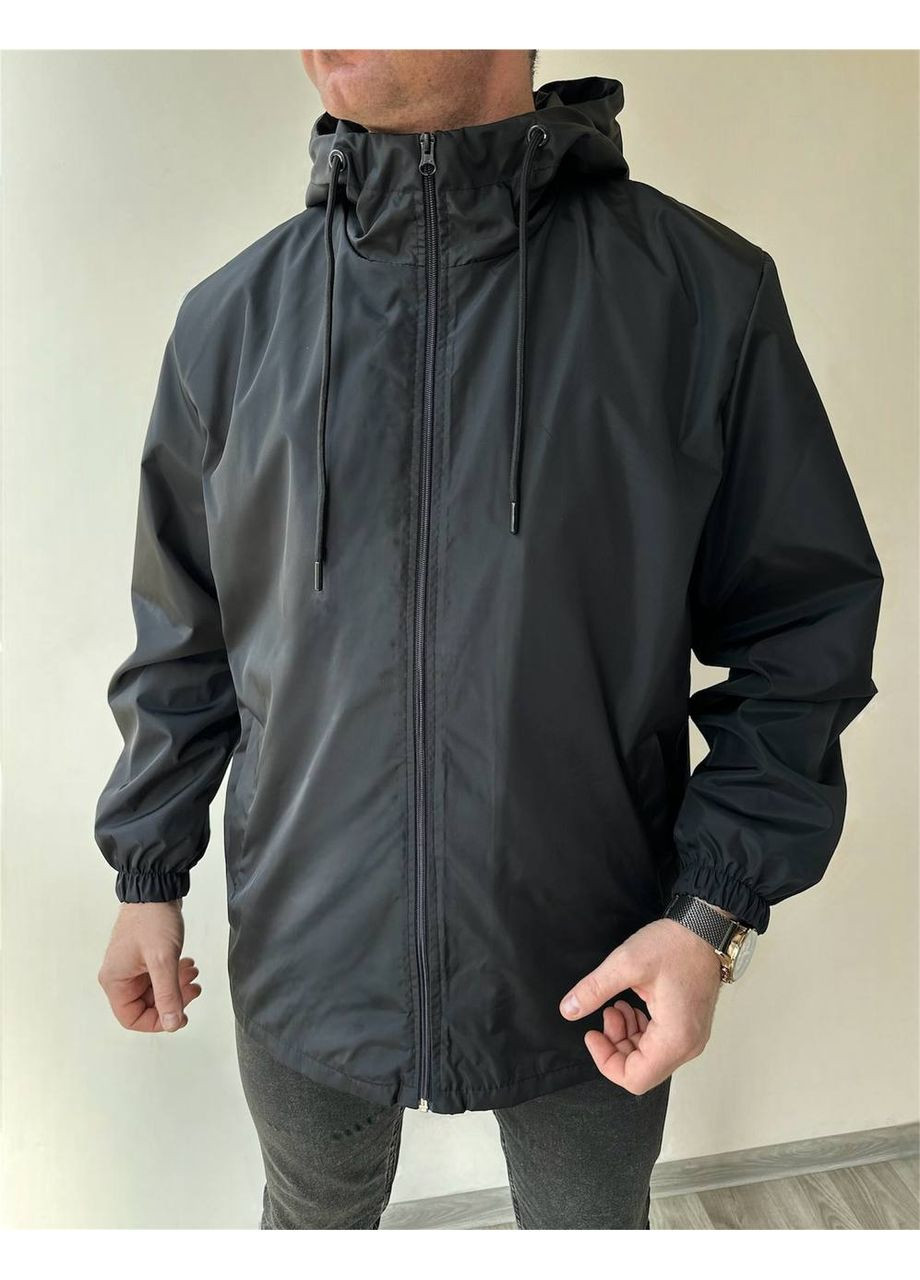 Чорна демісезонна вітровка DK/DL Мода без кордонів