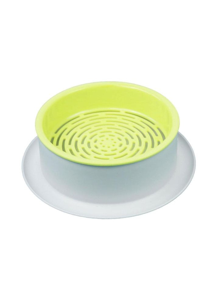 Лоток для гідропонного вирощування мікрозелені та розсади круглий білий з жовтою вставкою (NR0168_2) No Brand (303898386)