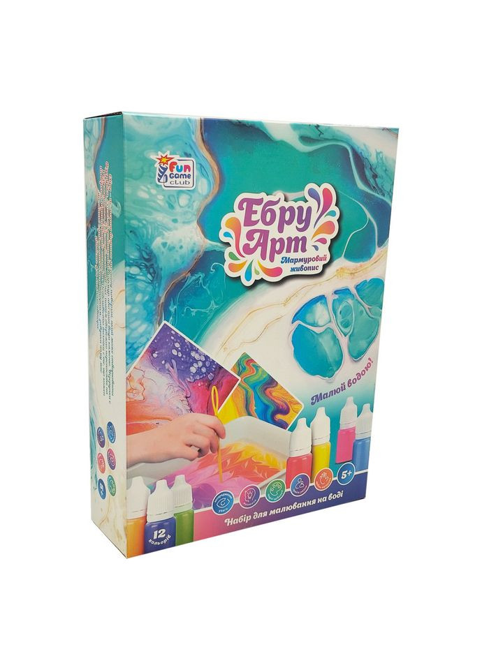 Детский набор для творчества в технике Эбру 94133, 4 гипсовые фигурки 4FUN Game Club (368996341)
