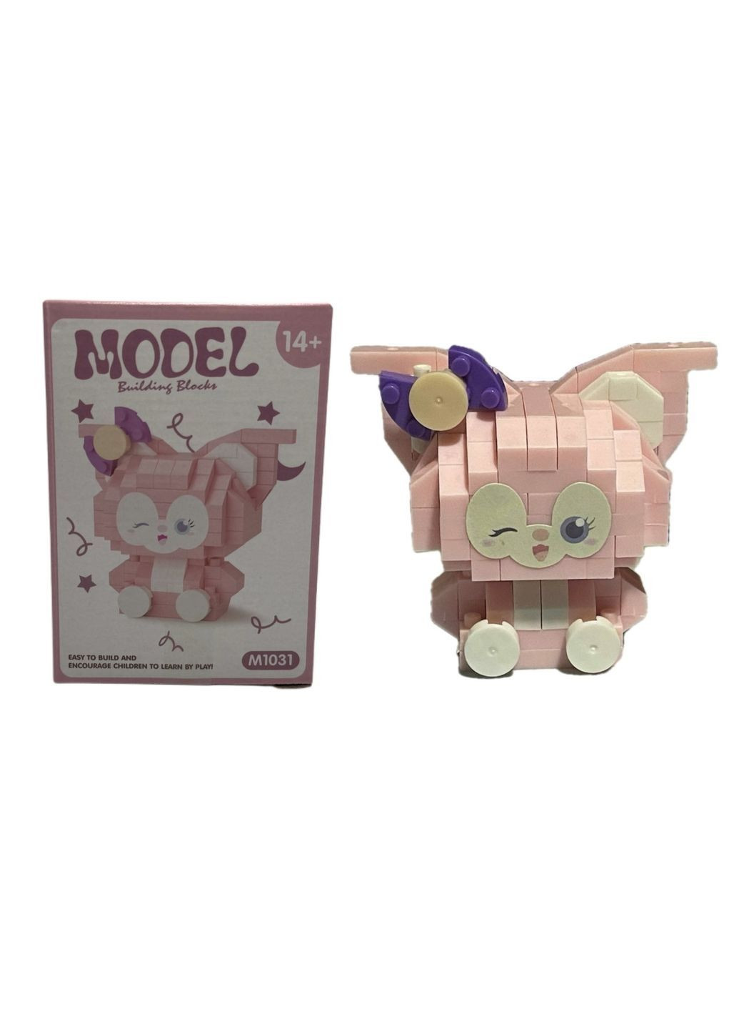 Дитячий конструктор 3D Model Hello Kitty 178 деталей Рожевий (M1031) No Brand (366424031)