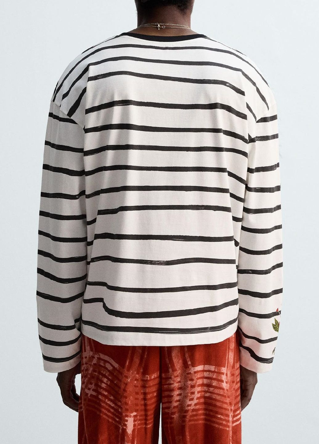 Разноцветный демисезонный лонгслив Zara в полоску