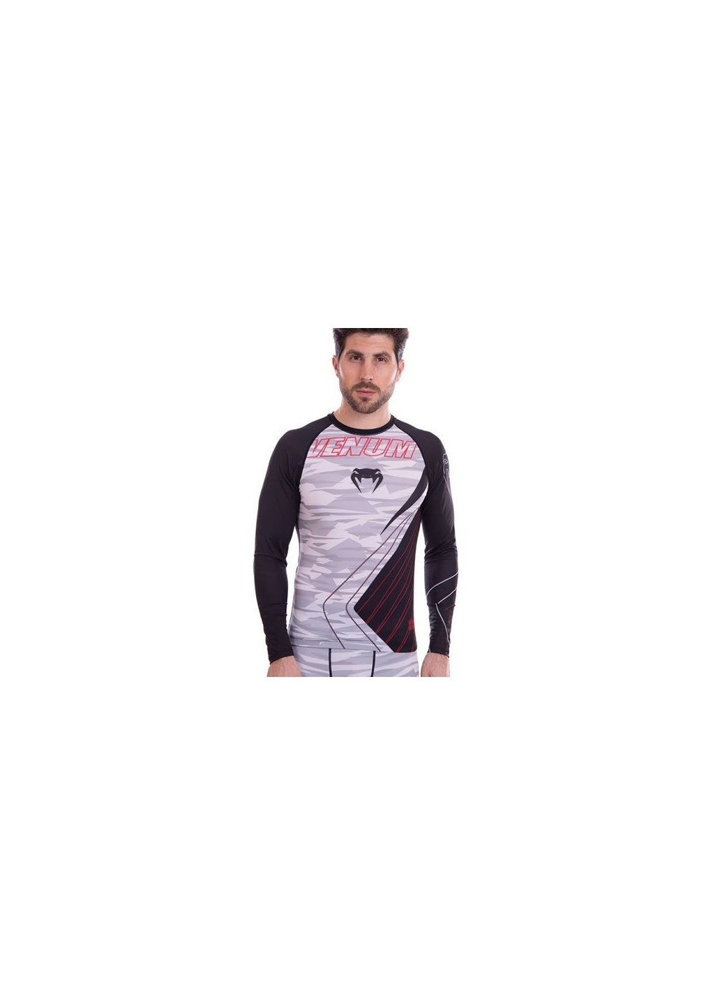 Рашгард с длинным рукавом Venum 9520 Черно-серый, No branding (06429290) No Brand (323026015)