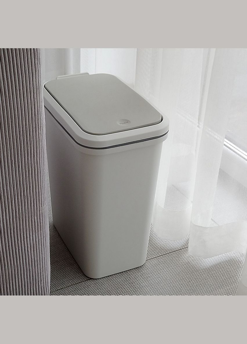 Ведро для мусора MVM с крышкой BIN-04 10 л Серое (BIN-04 10L GRAY) МВМ (365280686)