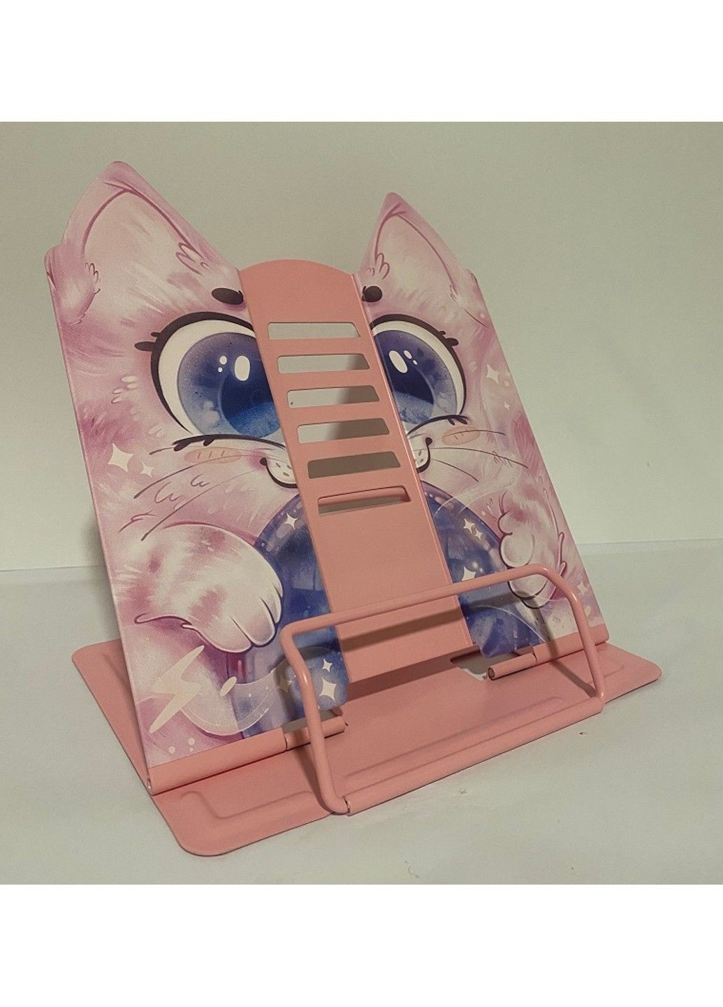 Підставка для книжок металева фігурна 21х16,9 х19 см Звірята рожева No Brand (341328085)