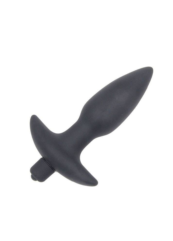 Анальная пробка черная для разнообразия интимной жизни с вибрацией, 14,5 см No Brand (315933239)