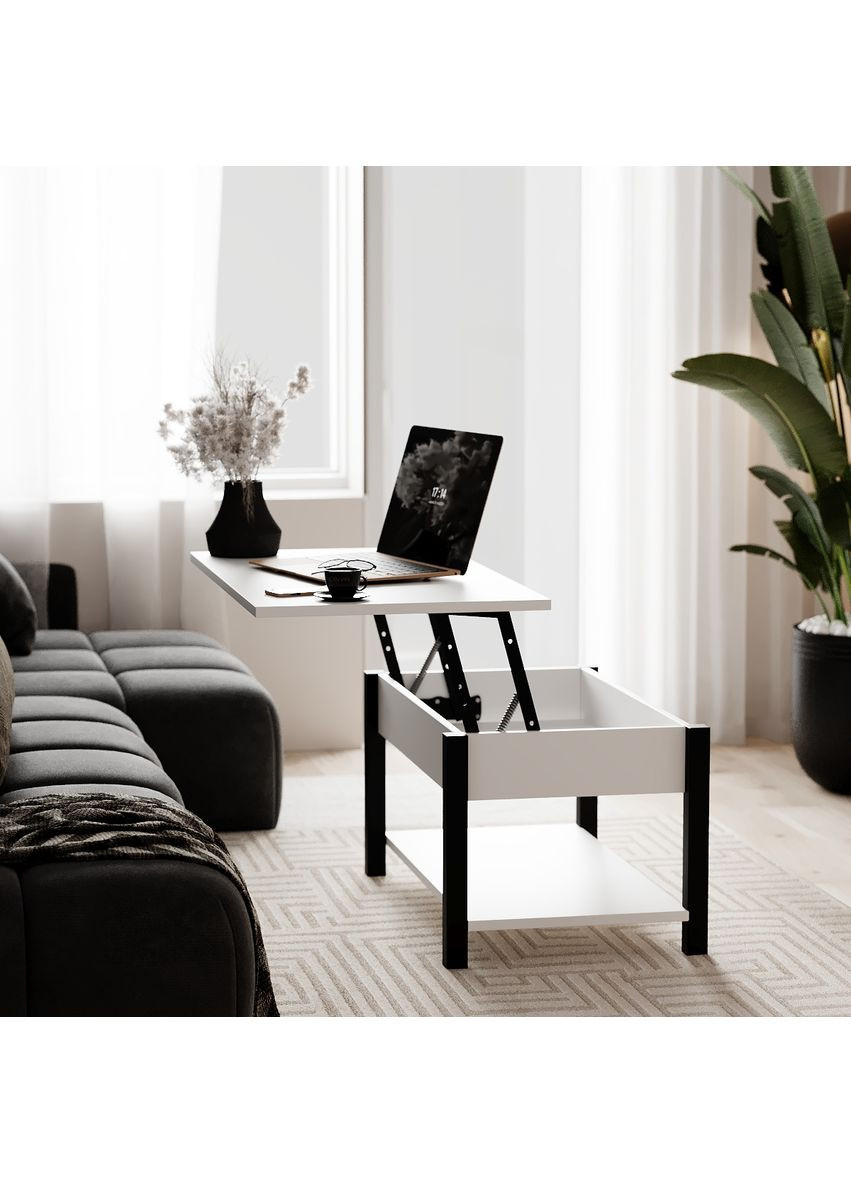 Стол-трансформер Desk 2.0 940*540*450 Белый бриллиант/Черный (TB14010000030) Art In Head (337309206)