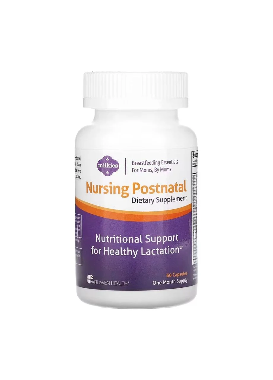 Milkies Nursing Postnatal Breastfeeding Multivitamin - 60 caps Fairhaven Health (392265420)