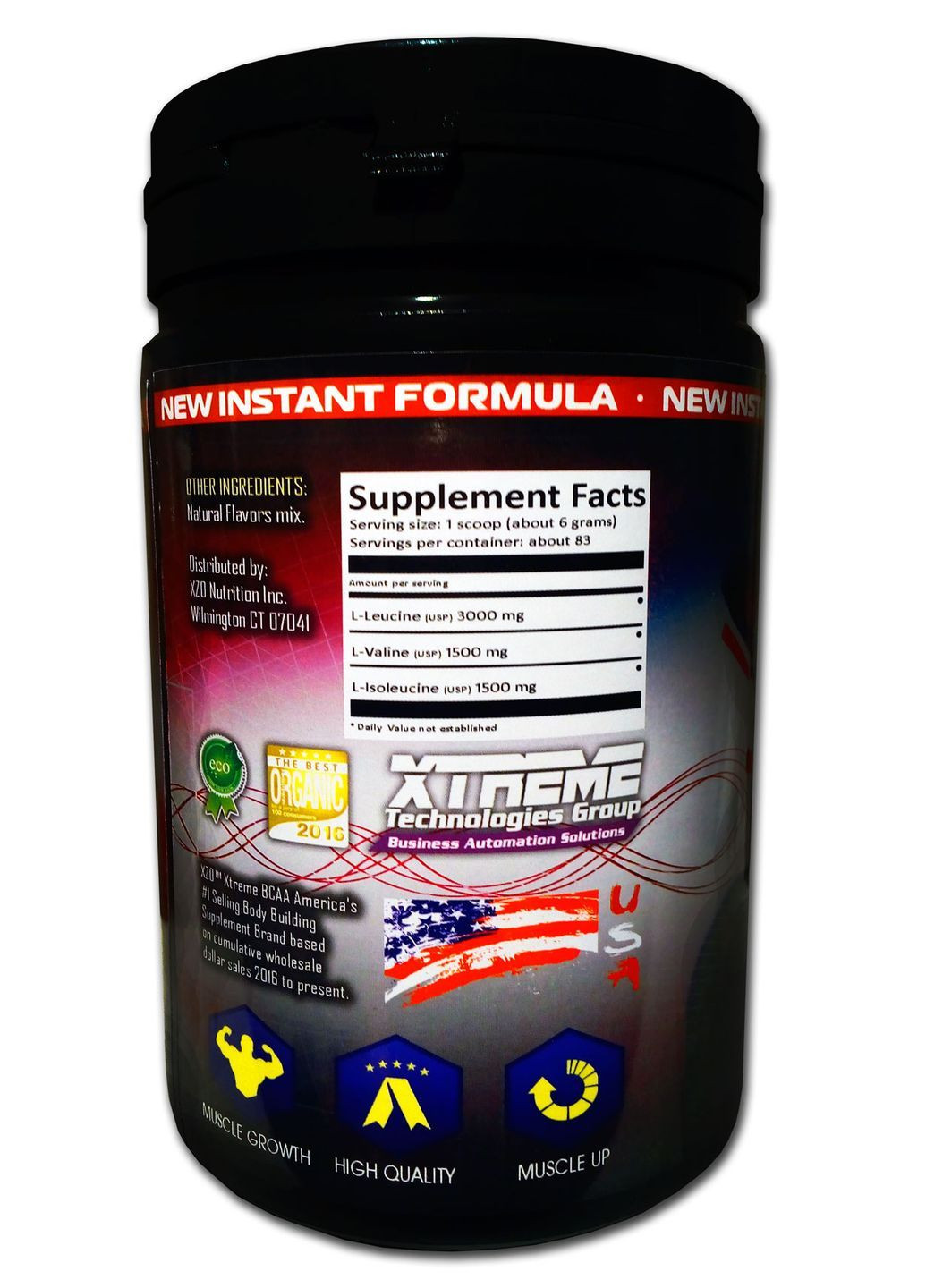 Аминокислота ВСАА 2:1:1 500 г Зеленое яблоко. Xtreme BCAA Amino Acid XZO Nutrition (372833539)