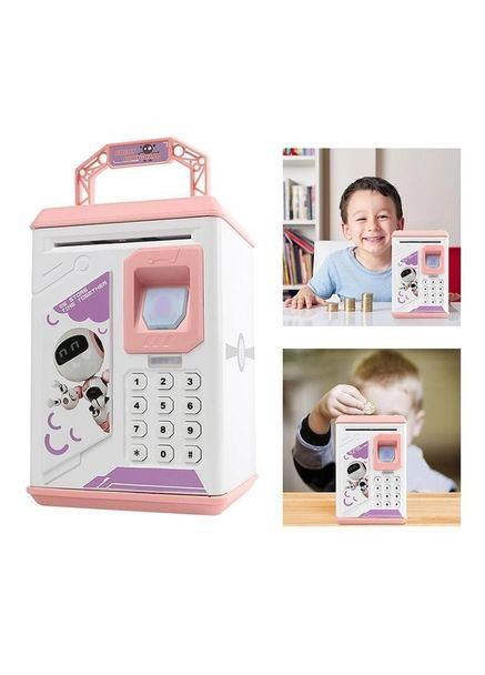 Дитяча сейф-скарбничка інтерактивна з кодовим замком та імітатором відбитка пальців Pink No Brand (367079033)