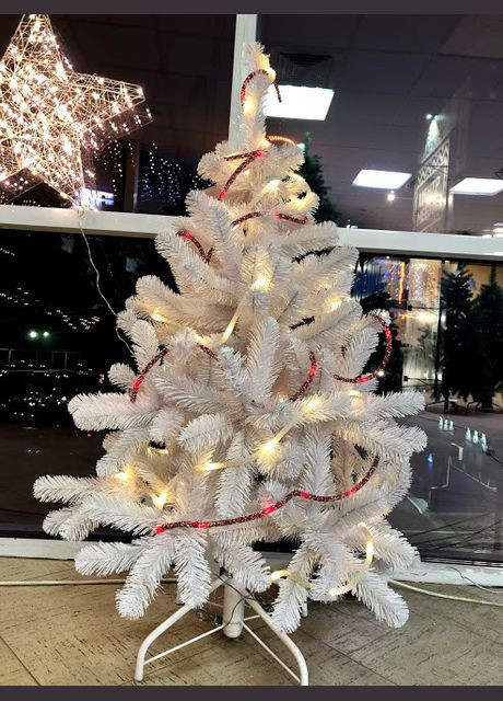 Сосна 2,15 г Icelandic iridescent белая с блеском Triumph Tree (329407188)