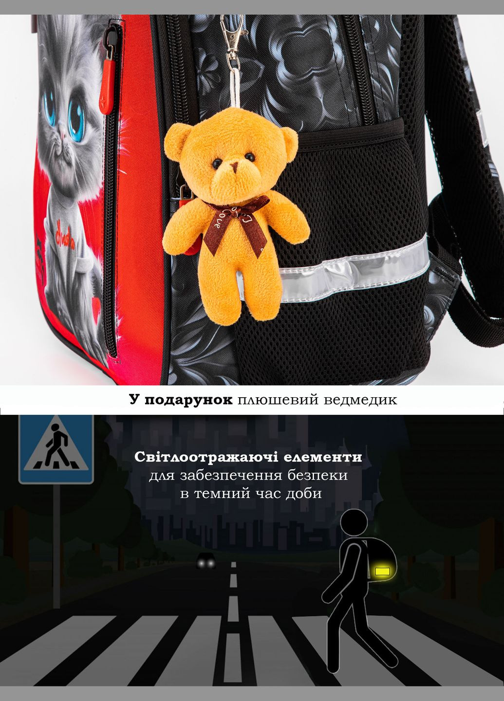 Ортопедичний рюкзак 3 в 1 з пеналом та мішком для дівчинки для початкової школи (Full 160-11) School Standard (328904577)