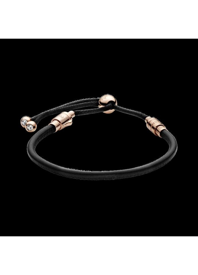 Браслет Пандора кожаный с застежкой 14K розовым золотом 588059CBK Kabluchka (355346147)