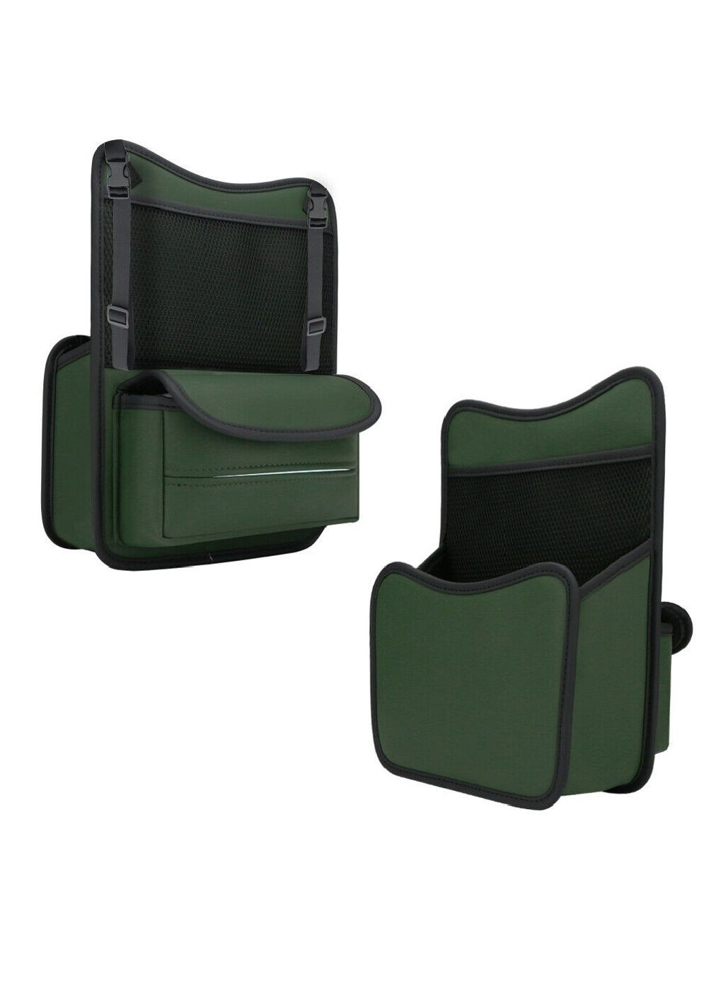 Органайзер двусторонний с карманами для установки между сидениями в машину салон автомобиля 33х25 см (476939-Prob) Зеленый Unbranded (292784539)