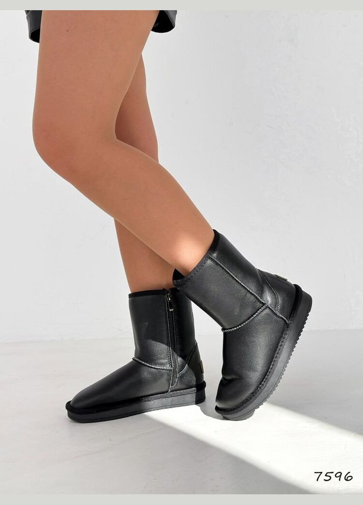 Кожаные угги с замком, зимние сапожки, зимние сапоги ITTS (302388757)