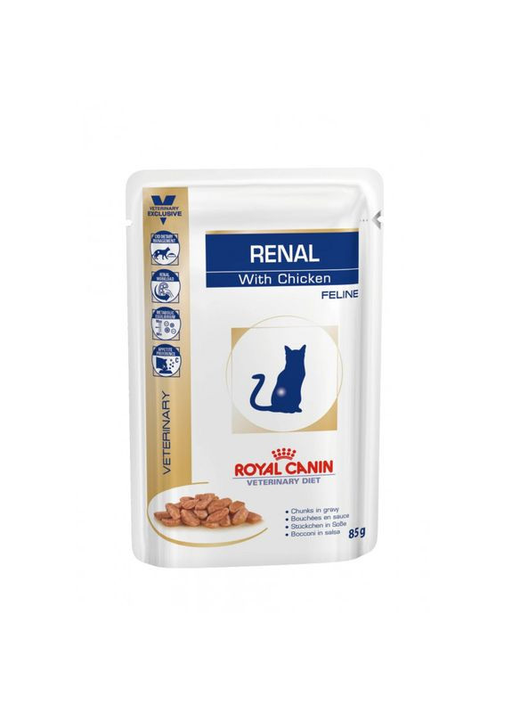 Паучі RENAL FELINE CHICKEN Pouches 85 г (9003579000458) (40300019) Royal Canin (279562184)