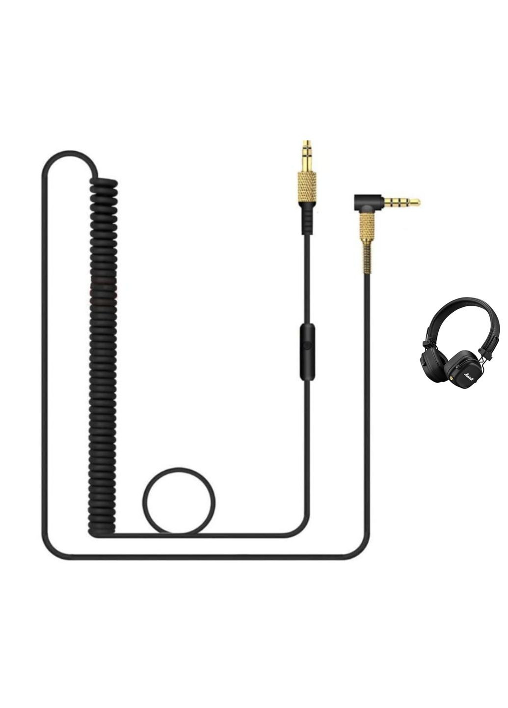 Кабель шнур провод с микрофоном для наушников Major 1, 2, Monitor, Mid Marshall (361147813)